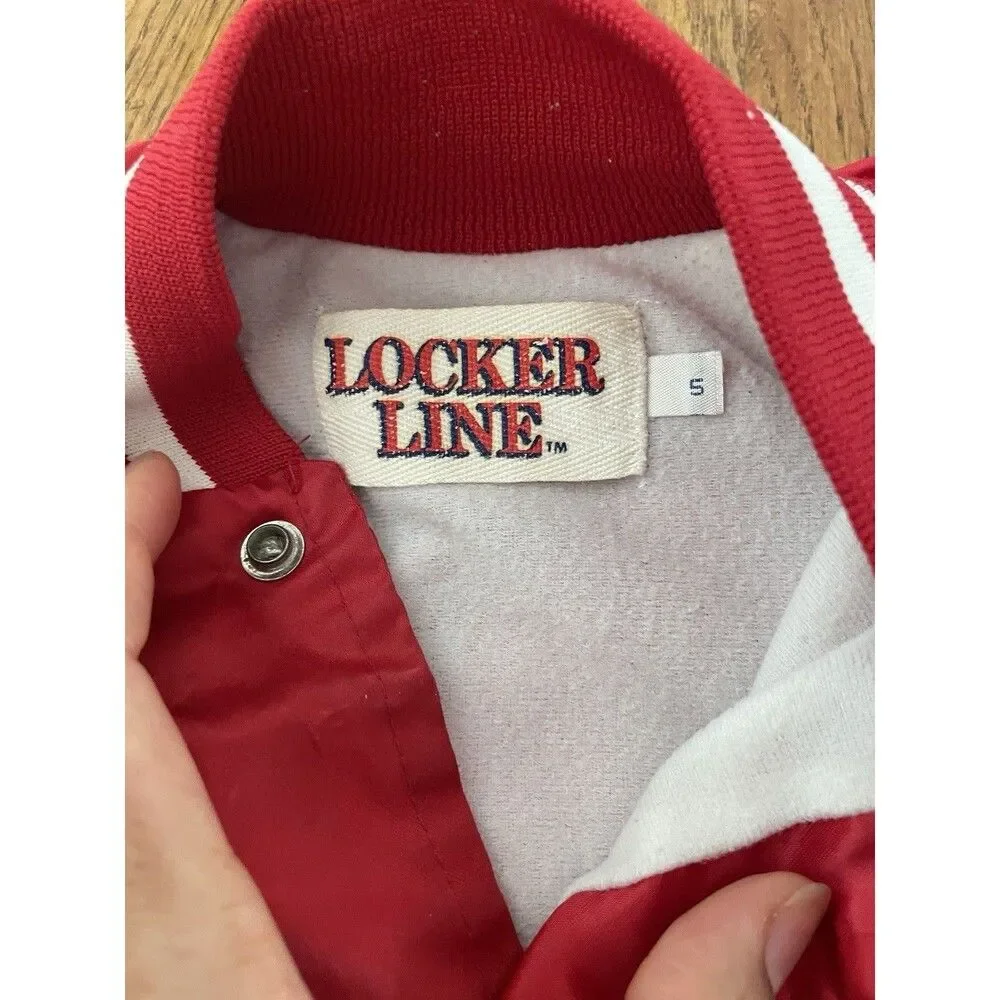 Vintage Mickey Mouse Satin Jacket Kids Size 5 Disney Red Bomber 80s 90s
